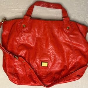 MARC by MARC JACOBS Standard Supply Workwear Red Orange Leather Shoulder Bag